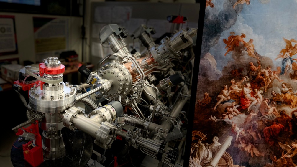 Left: The MACHINA accelerator (INFN, 2023); Right: A representational picture of an art piece (Unsplash)