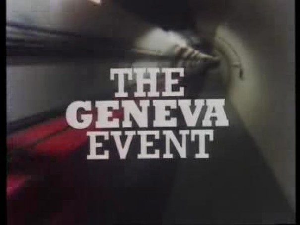 Screenshot of The Geneva Event title from the documentary